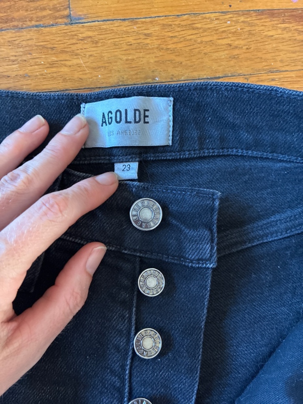 Agolde denim Riley crop - Picture 2 of 5